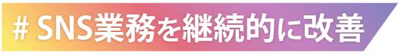 SNS業務を継続的に改善