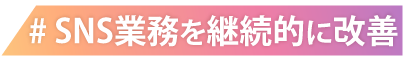 SNS業務を継続的に改善